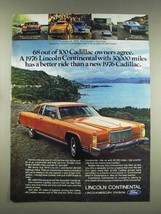 1976 Lincoln Continental Car Ad - Has a Better Ride - £14.53 GBP
