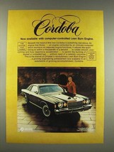 1976 Chrysler Cordoba Car Ad - Computer-Controlled - £14.69 GBP