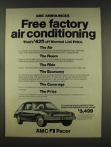 1976 AMC Pacer Car Ad - Free Air Conditioning - £15.01 GBP