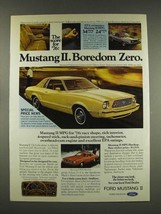 1976 Ford Mustang II Ghia Car Ad - Boredom Zero - £14.54 GBP