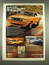 1977 Ford Mustang II 2+2, Cobra II, Ghia Car Ad - £14.55 GBP