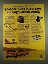 1976 Chevrolet Vega Car Ad - Death Valley - £14.78 GBP