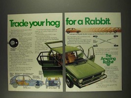 1976 Volkswagen VW Rabbit Car Ad - Trade Your Hog - £14.62 GBP