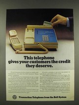 1976 Bell Transaction Telephone Ad - Gives Credit - $18.49