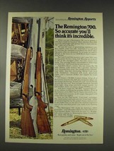 1976 Remington 700 Rifle Ad - So Accurate, Incredible - $18.49