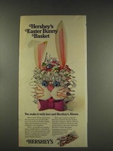 1976 Hershey&#39;s Kisses Ad - Easter Bunny Basket - £14.50 GBP