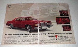 1976 Pontiac Grand Prix Car Ad - So Affordable - $18.49