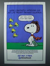 1986 MetLife Insurance Ad - Snoopy, Woodstock - Prompt Payment - £14.56 GBP