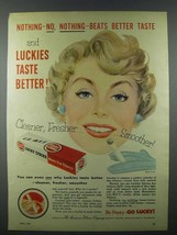 1953 Lucky Strike Cigarette Ad - Nothing Beats Taste - £14.54 GBP