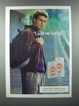 1987 Lucky Strike Lights Cigarette Ad - Light My Lucky - £14.44 GBP
