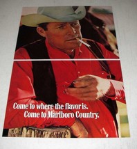 1971 2-pg Marlboro Cigarette Ad - Marlboro Man, Cowboy - £14.45 GBP