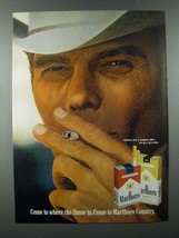 1970 Marlboro Cigarette Ad - Marlboro Man - £14.45 GBP