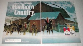 1976 2-page Marlboro Cigarette Ad - Marlboro Man, Cowboy - £14.45 GBP