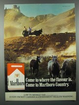 1977 Marlboro Cigarette Ad - Marlboro Country - £14.45 GBP