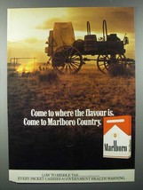 1977 Marlboro Cigarette Ad - Covered Wagon - £14.55 GBP