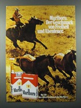 1977 Marlboro Cigarette Ad, Marlboro Man - In German - £14.45 GBP
