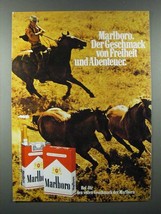 1977 Marlboro Cigarette Ad, Marlboro Man - In German - £13.88 GBP