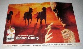 1978 2-age Marlboro Cigarette Ad - Horses, Marlboro Country - £14.78 GBP