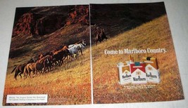 1980 2-page Marlboro Cigarette Ad - Marlboro Man, Cowboy - £14.50 GBP