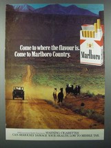 1978 Marlboro Cigarette Ad - Marlboro Country, Horses - £14.78 GBP