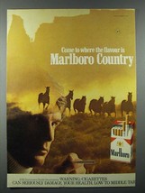 1978 Marlboro Cigarette Ad - Horses, Marlboro Country - Where the Flavor Is - £14.78 GBP