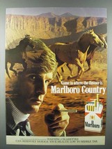 1979 Marlboro Cigarette Ad - Horses, Marlboro Country - £14.45 GBP
