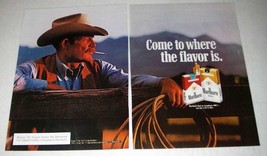 1980 Marlboro Cigarette Ad - Marlboro Man, Cowboy - £14.50 GBP