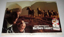 1979 2-page Marlboro Cigarette Ad - Horses, Marlboro Country - £14.45 GBP
