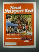 1981 Newport Red Cigarette Ad - Playing in Leaves - £14.90 GBP