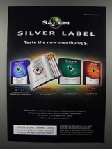 2004 Salem Silver Label Cigarette Ad - New Menthology - £14.55 GBP