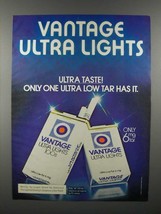 1980 Vantage Ultra Lights Cigarette Ad - Ultra Taste - $18.49