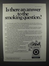 1976 Vantage Cigarette Ad - Answer to Smoking - £14.52 GBP