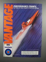 1986 Vantage Cigarette Ad - Vantage Performance Counts - £13.89 GBP