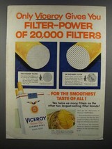 1957 Viceroy Cigarette Ad - Gives Filter-Power - £14.44 GBP