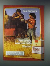 1987 Winston Lights Cigarette Ad - Real Partners - £14.46 GBP
