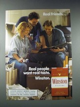 1987 Winston Lights Cigarette Ad - Friends - £14.46 GBP