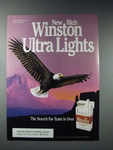 1991 Winston Ultra Lights Cigarette Ad! - £13.82 GBP