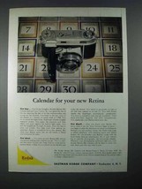 1956 Kodak Retina IIIc Camera Ad - Calendar - £14.78 GBP