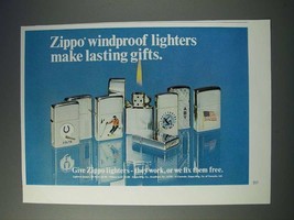 1972 Zippo Cigarette Lighter Ad - Windproof - $18.49