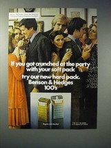 1976 Benson &amp; Hedges 100&#39;s Cigarette Ad - Got Crunched - £14.48 GBP