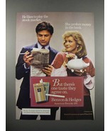 1985 Benson & Hedges Cigarette Ad - Stock Market - $18.49