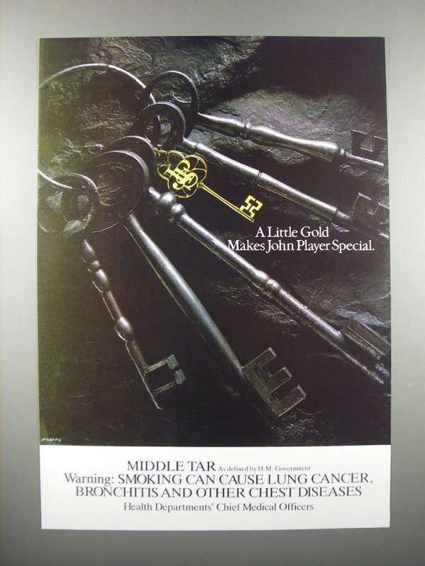 1987 John Player Special Cigarette Ad - A Little Gold - £14.67 GBP