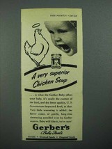 1942 Gerber&#39;s Baby Food Ad - Superior Chicken Soup - £14.78 GBP