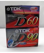 2 TDK Blank Audio Cassette Recording Tapes - 1 D90 Min +1 D60 Min - New,... - £6.68 GBP