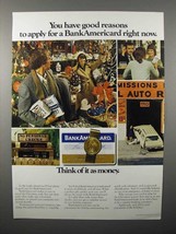 1973 Bank of America Bank Americard Credit Card Ad - Reasons - £14.78 GBP