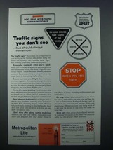1960 Metropolitan Life Insurance Ad - Traffic Signs - £14.78 GBP