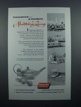 1956 America Fore Insurance Ad - Aladdin's Lamp - $18.49