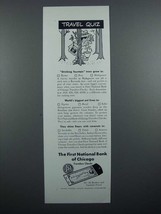 1962 First National Bank of Chicago Travelers Checks Ad - £14.78 GBP