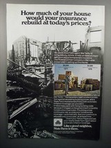 1976 State Farm Insurance Ad - Rebuild At Todays Prices - £14.72 GBP