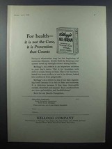 1928 Kellogg&#39;s All-Bran Cereal Ad - Prevention Counts - £14.78 GBP